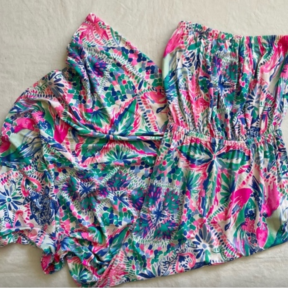 Lilly Pulitzer Pink Strapless Maxi Dress